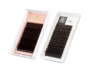 Тёмно-коричневые ресницы DARK BROWN BARBARA одна длина (16 ЛИНИЙ)